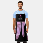 Metallische Pink Bäckerei Cupcake Schürze (Getragen)