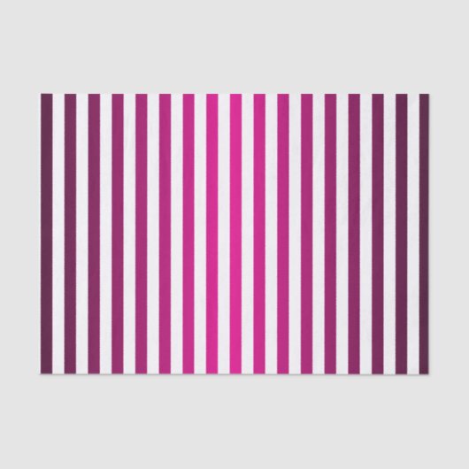 Metallische Pink-und Weiß-Streifen Seidenpapier (Vorderseite)