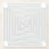 Metallische Plätze Glasuntersetzer (Rückseite)