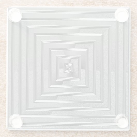 Metallische Plätze Glasuntersetzer (Rückseite)