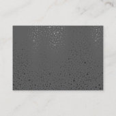 Metallische Punktmuster Grau Visitenkarte (Rückseite)