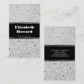 Metallische Punktmuster weiß Visitenkarte (Vorne/Hinten)