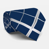 Metallische Rahmen Muster.b D Blau BG Krawatte (Gerollt)