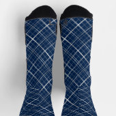 Metallische Rahmen Muster.b D Blau BG Socken (Oben)