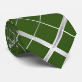 Metallische Rahmen Muster.b D Green BG Krawatte (Gerollt)