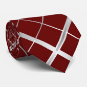 Metallische Rahmen Muster.b D Red BG Krawatte (Gerollt)