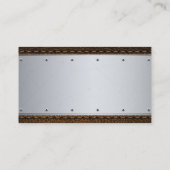 Metallische Rivets | Lederstich Visitenkarte (Rückseite)