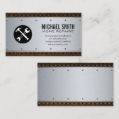 Metallische Rivets | Lederstich Visitenkarte (Vorne/Hinten)