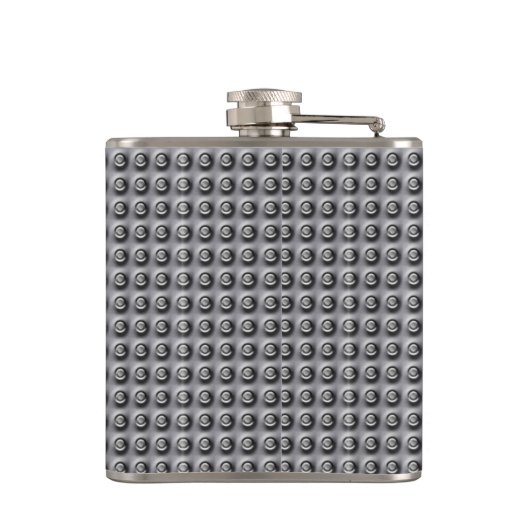 Metallische Rivets Muster Print Flachmann (Rückseite)