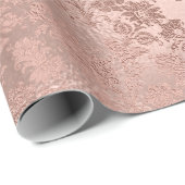Metallische Rosa Gold Powder Bridal Blush Bloral Geschenkpapier (Rolleneckpunkt)