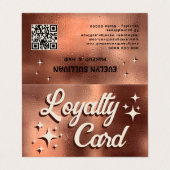 Metallische, rosa Lippenkarte Visitenkarten (Außenseite Aufgefaltet)