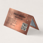 Metallische, rosa Lippenkarte Visitenkarten (Rückseite)