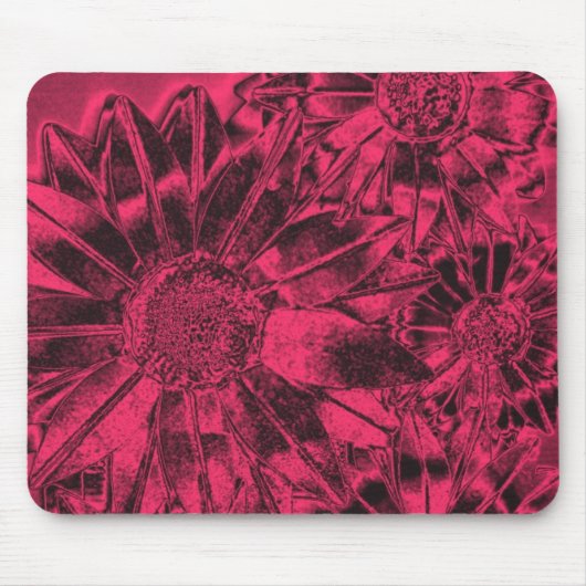 Metallische rosa Sonnenblumen Mousepad (Vorne)