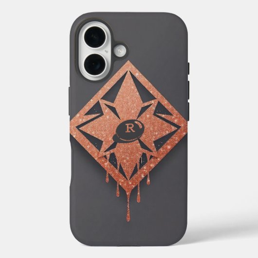 Metallische Rose Diamond Case-Mate iPhone Hülle (Rückseite)