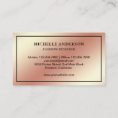 Metallische Rose Gold Foil High Heels Stilettos Visitenkarte (Rückseite)