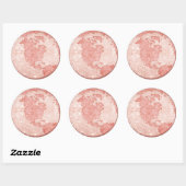 Metallische Rose Gold Glitzer Globe Stickers (Blatt)