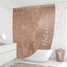 Metallische Rose Gold Glitzer Personalisiert