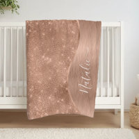 Metallische Rose Gold Glitzer Personalisiert