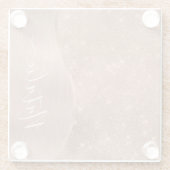 Metallische Rose Gold Glitzer Personalisiert Glasuntersetzer (Rückseite)