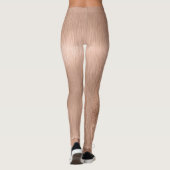 Metallische Rose Gold Glitzer Personalisiert Leggings (Rückseite)