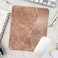 Metallische Rose Gold Glitzer Personalisiert