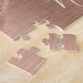 Metallische Rose Gold Glitzer Personalisiert Puzzle (Seite)
