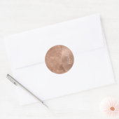 Metallische Rose Gold Glitzer Personalisiert Runder Aufkleber (Umschlag)