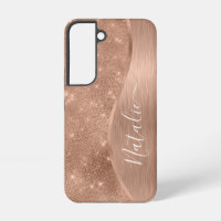 Metallische Rose Gold Glitzer Personalisiert