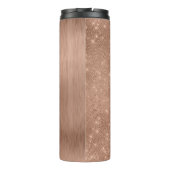 Metallische Rose Gold Glitzer Personalisiert Thermosbecher (Rückseite)
