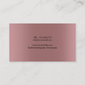 Metallische Rose Gold Koch Knife Moderne Visitenkarte (Rückseite)