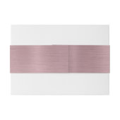 Metallische Rose Gold Monogram Wedding Einladungsbanderole (Rückseitenbeispiel)