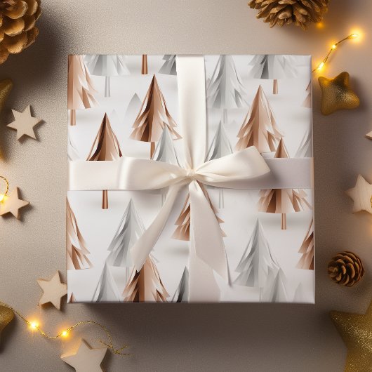 Metallische Rose Gold Platinum Silber Weihnachtsba Geschenkpapier
