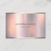 Metallische Rose Gold Shimmer Minimalistisch moder Visitenkarte (Vorderseite)