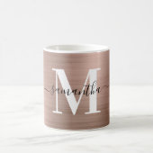 Metallische Rose Gold Signature Monogramm Kaffeetasse (Mittel)