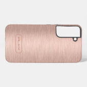 Metallische Rose-Gold-Textur, kundenspezifische Mo Samsung Galaxy Hülle (Rückseite (Horizontal))