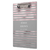 Metallische Rose Goldfolienstreifen Klemmbrett (Links)