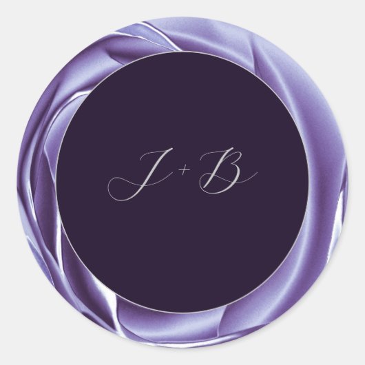 Metallische Rose Lila Rundkleber Runder Aufkleber (Vorderseite)