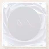 Metallische Rose Lila Square Untersetzer (Rückseite)