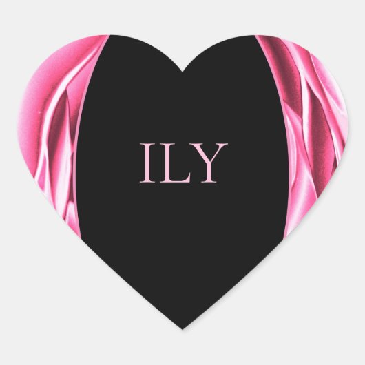 Metallische Rose Rosa Herzsticker Herz-Aufkleber (Vorderseite)