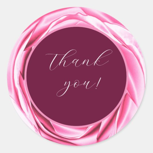 Metallische Rose Rosa Rundkleber Runder Aufkleber (Vorderseite)