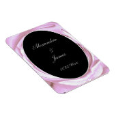 Metallische Rose Rosa Weiches Foto Magnet (Rechte Seite)