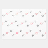 Metallische Rose Sparkle Glitzer Glücklicher Valen Geschenkpapier Set (Vorderseite 2)