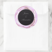 Metallische Rose Weichrosa Rundkleber Runder Aufkleber (Tasche)