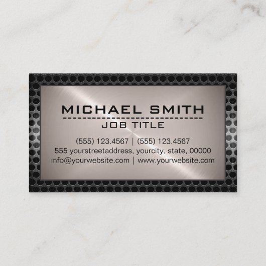 Metallische, rostfreie Stahlbänder, Schaubild #43 Visitenkarte (Rückseite)