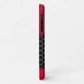 Metallische Rot- und Grauwabenkabel Case-Mate iPhone Hülle (Hinten/Links)