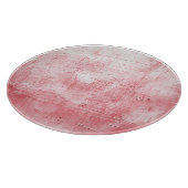 Metallische Rote Leinwand: Pinselstrich Elegance. Schneidebrett (Ecke)