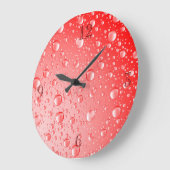 Metallische rote Regenfälle Große Wanduhr (Winkel)
