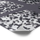 Metallische schwarze Schlangenhaut: Elegante Textu Poster (Ecke)