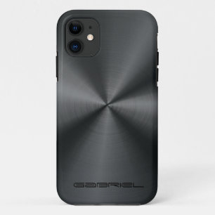 Metallische schwarze Töne aus rostfreiem Stahl iPhone 11 Hülle