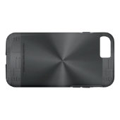 Metallische schwarze Töne aus rostfreiem Stahl Case-Mate iPhone Hülle (Rückseite (Horizontal))